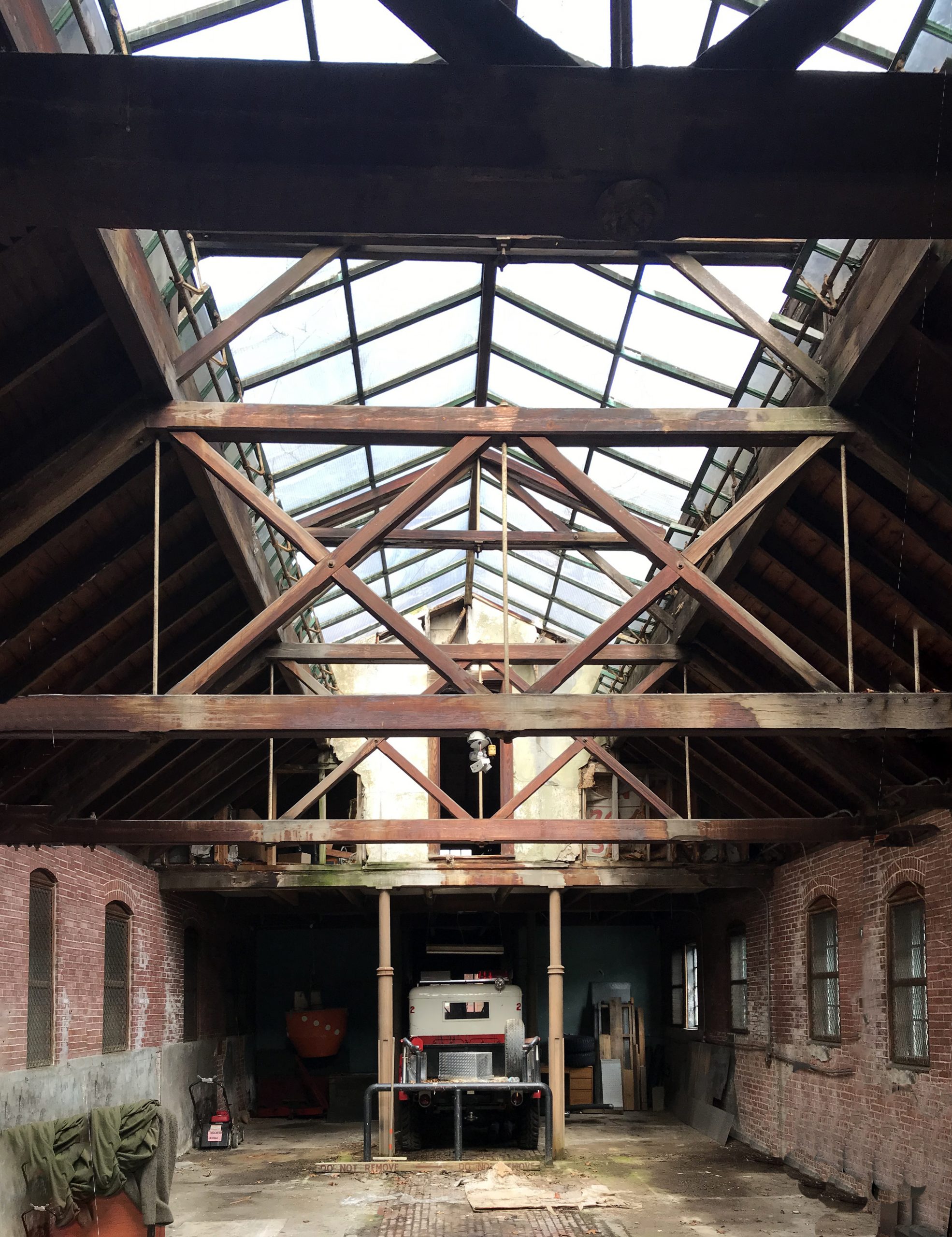 Historical copper skylight Palmer skylight renovation