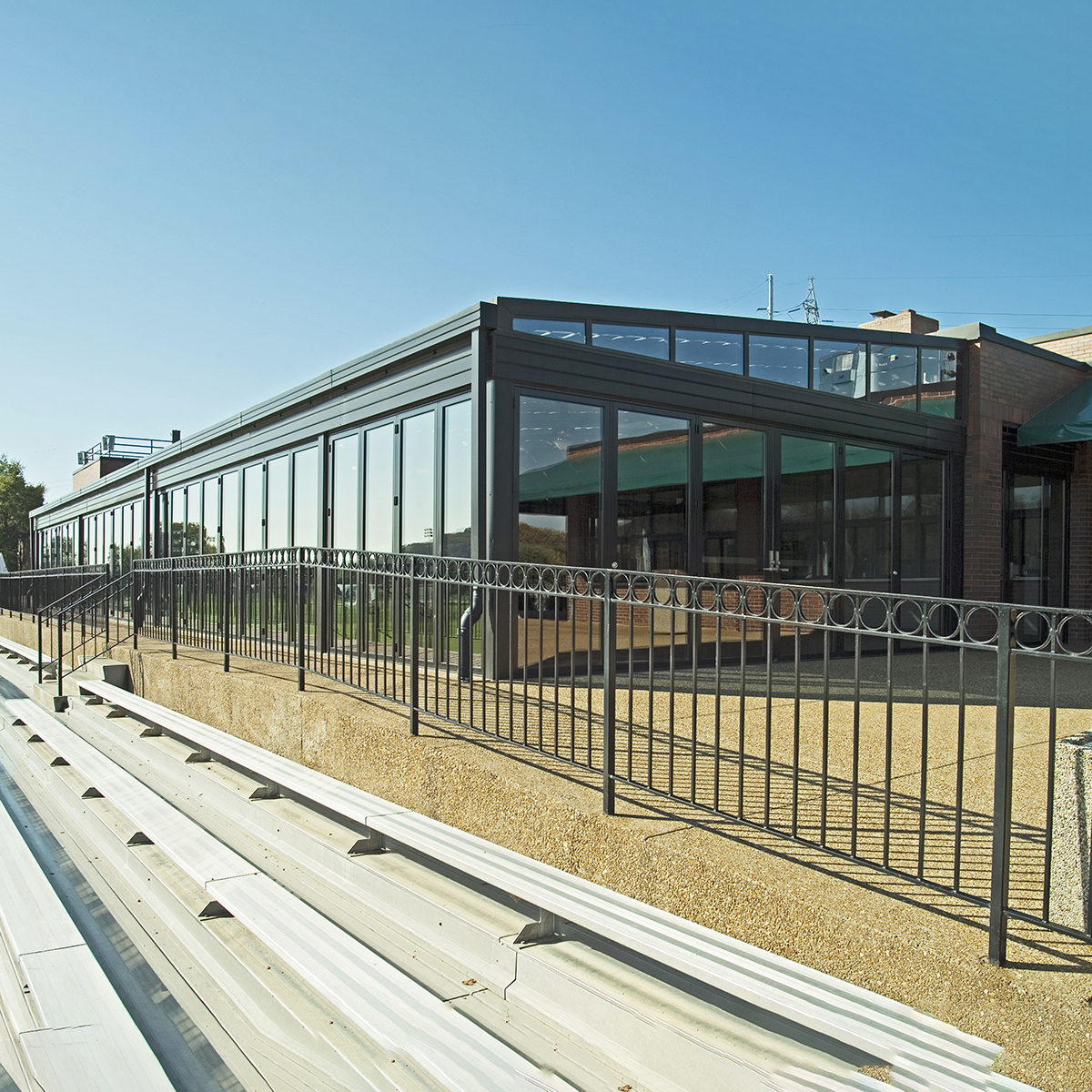 St Louis Stadium Glass structure solarium soccer park
