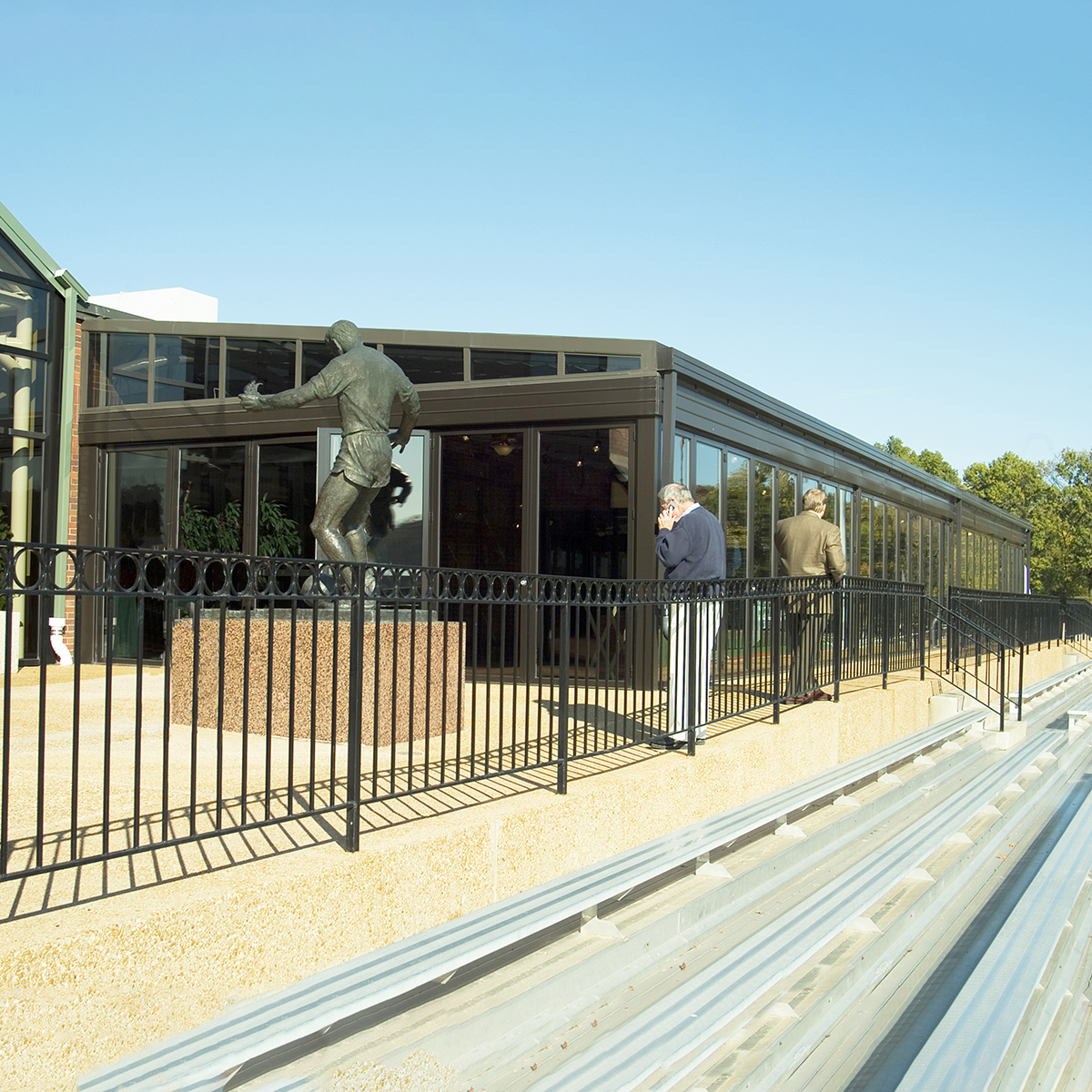Glass structure Glazed solarium at soccer park