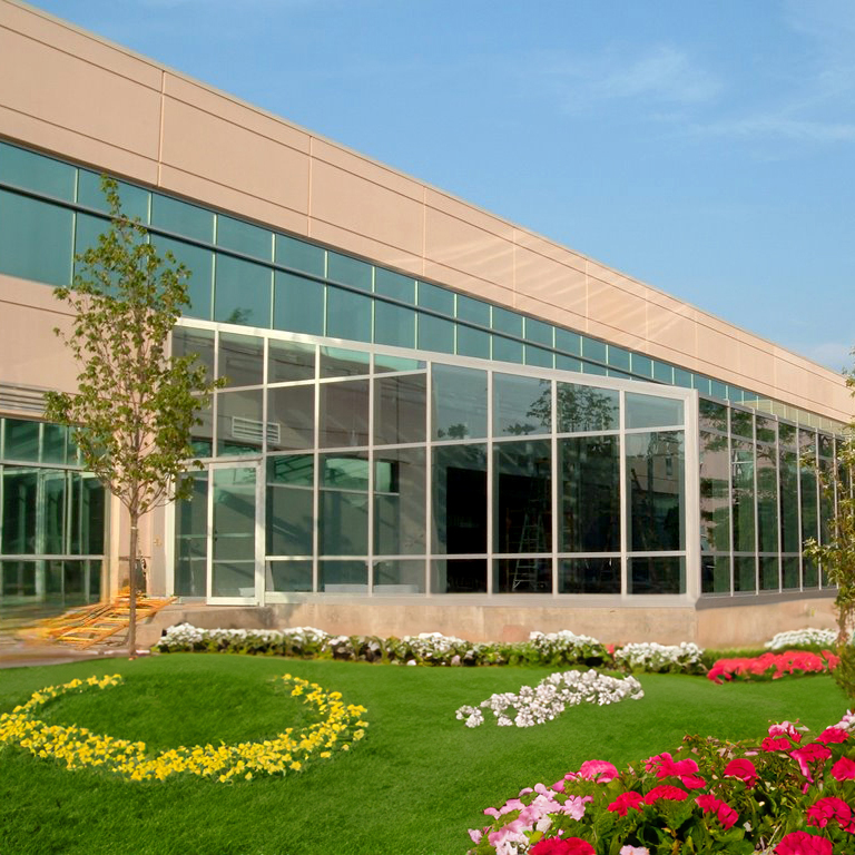Glazed Structure Solarium at Teva Pharmaceuticals