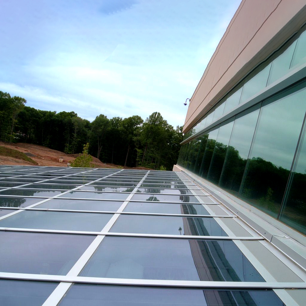 commercial solarium Barr Labs, glazed structure