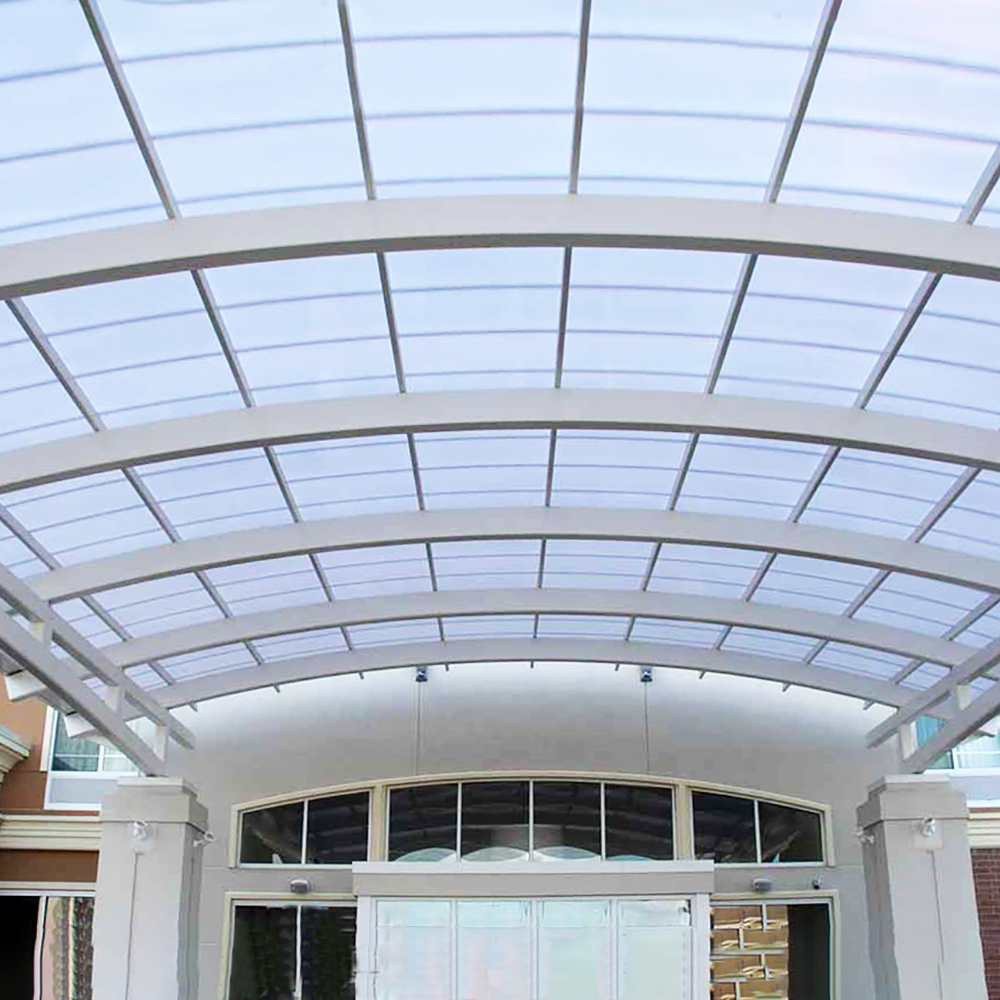 radiused canopy Emassy Suites canopy