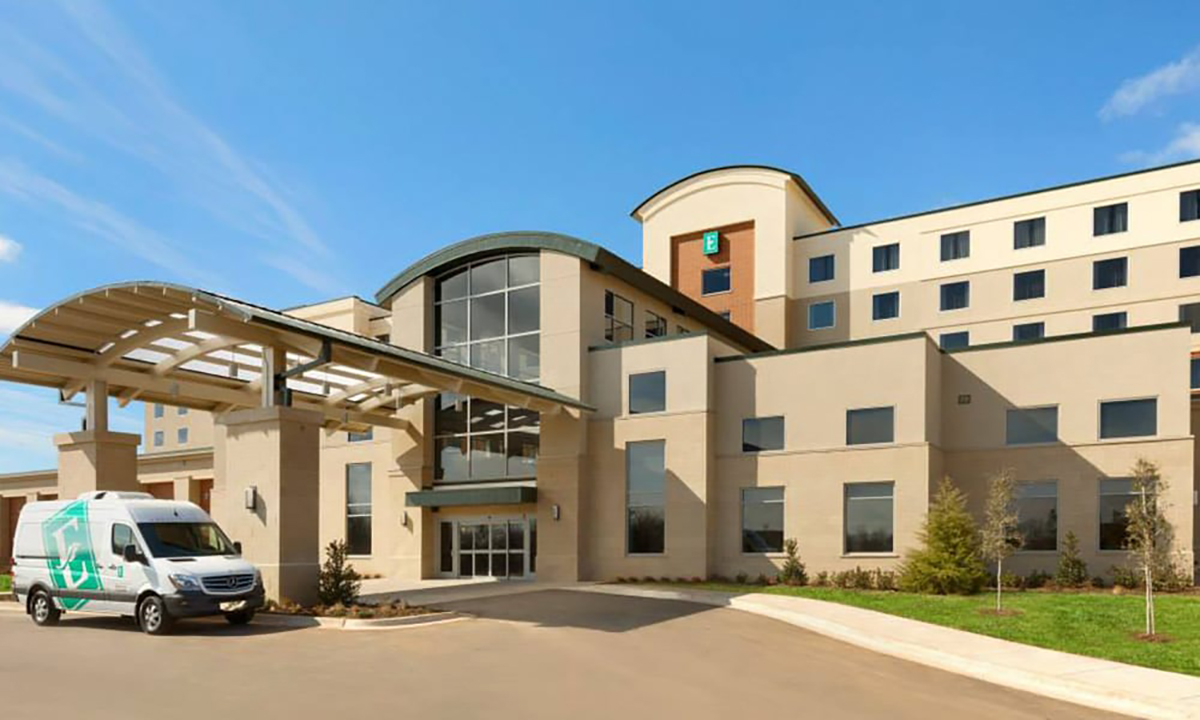 Polycarbonate canopy Embassy suites canopy