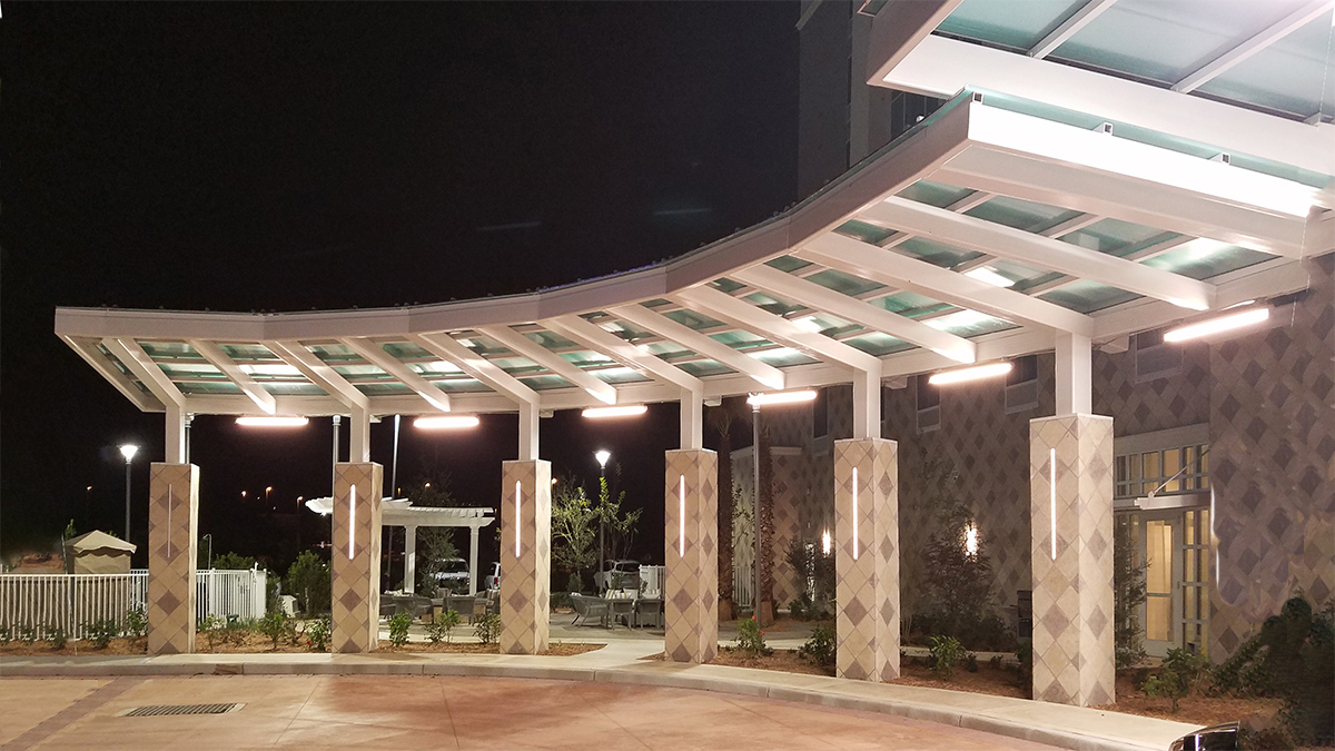Hampton Inn Curved Canopy