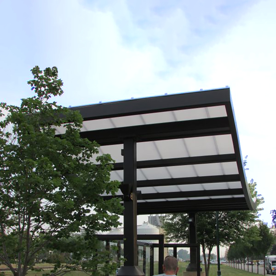 radiused canopy Manteno metro canopy