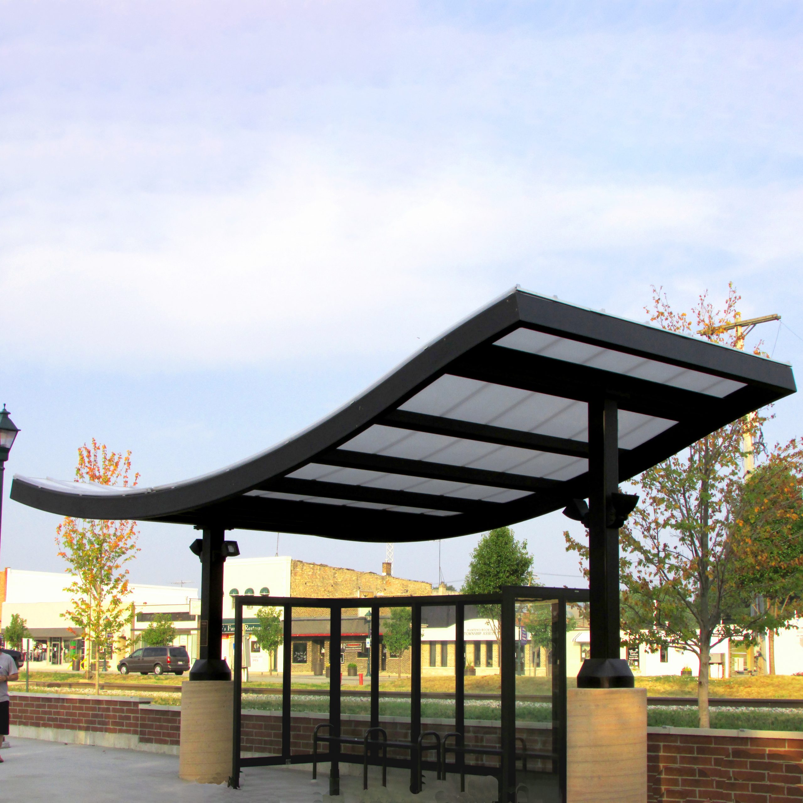 Canopy at metro stop Manteno Metro canopy