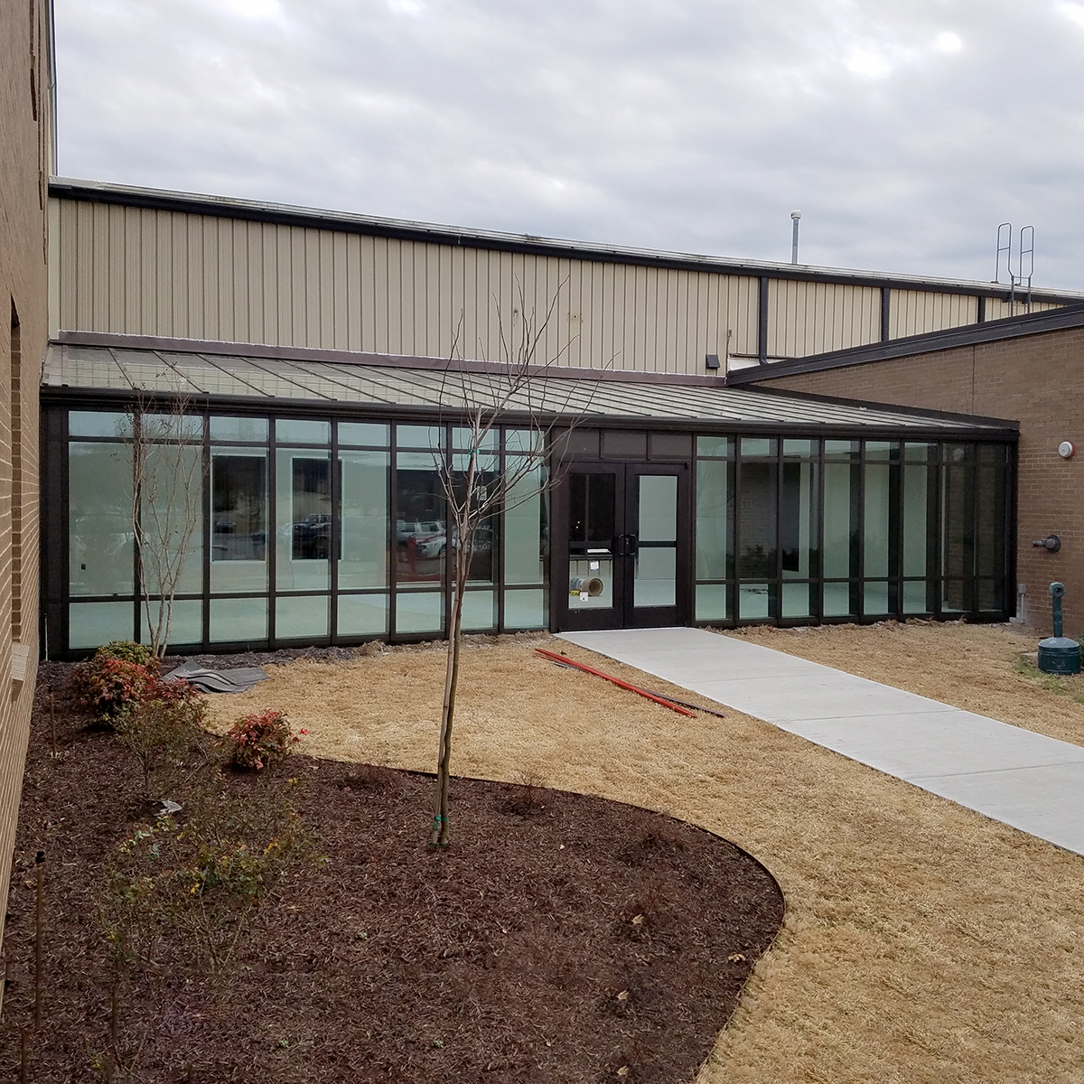 Glass breakroom Solarium at Marshalltown Tools