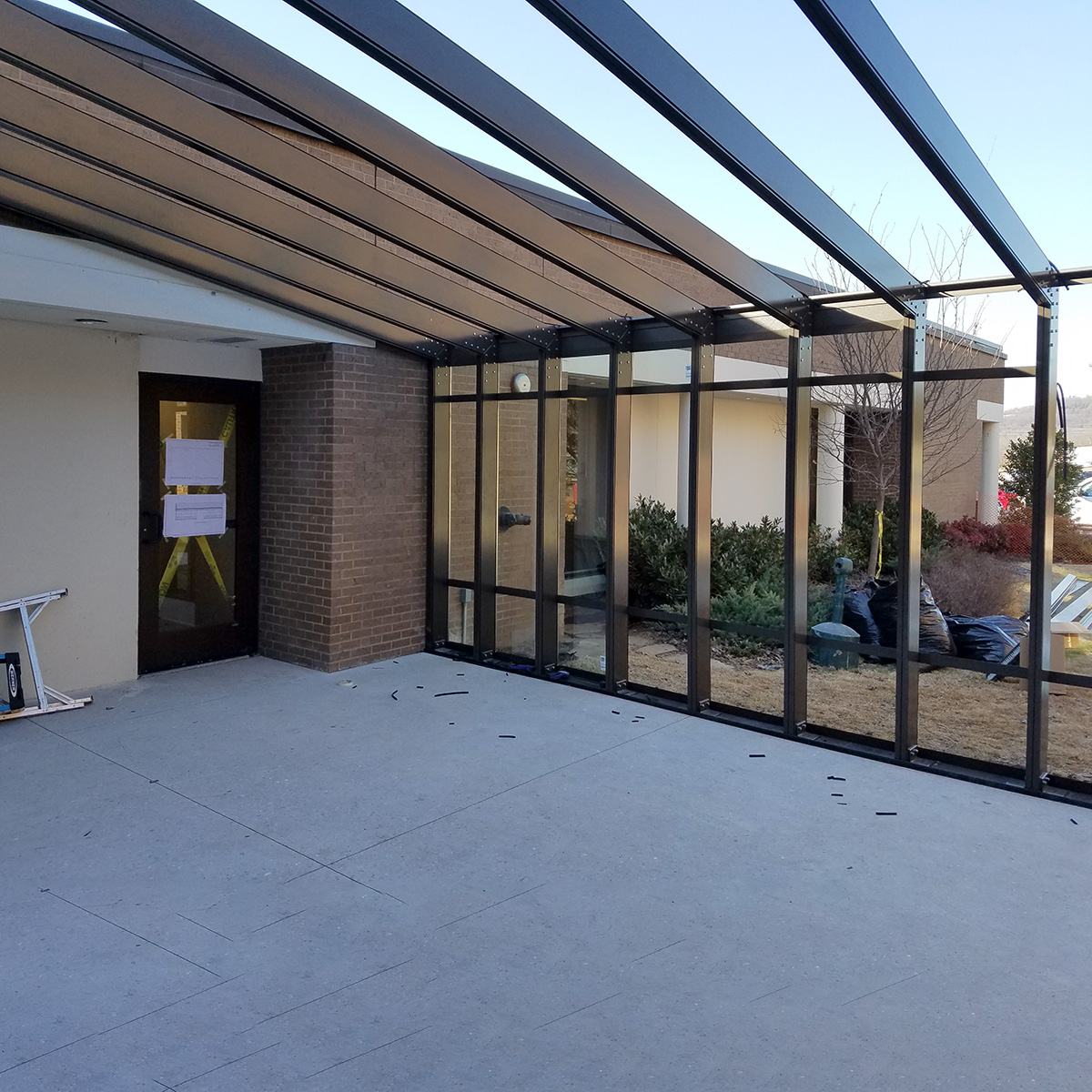 Glazed structure frame Solarium structure at Marshalltown tool