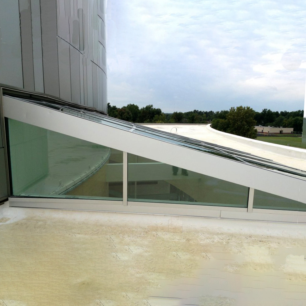 Custom skylight at Pitt State Bicknell curved skylight