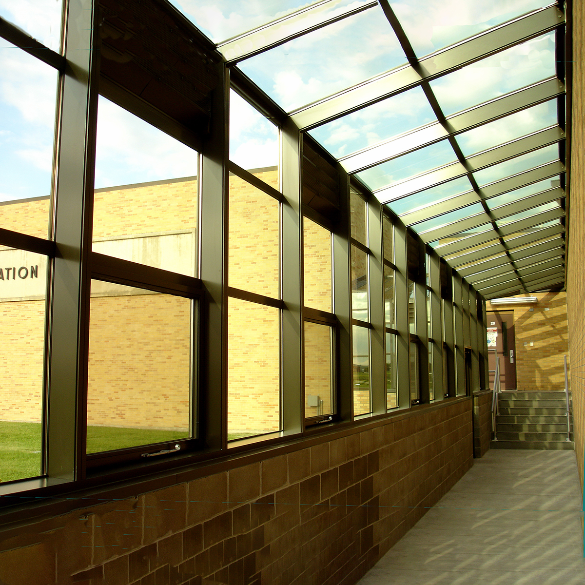 Walkway cover Sioux Falls Water Plant