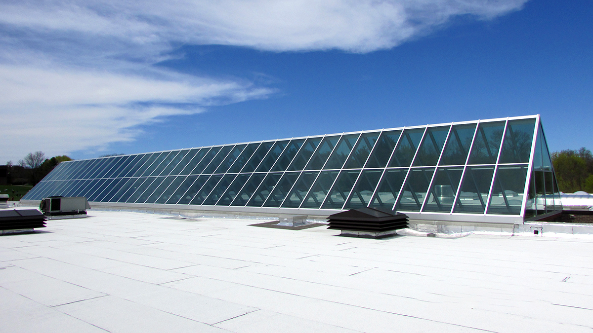 Ridge skylight at SUNY State University skylight