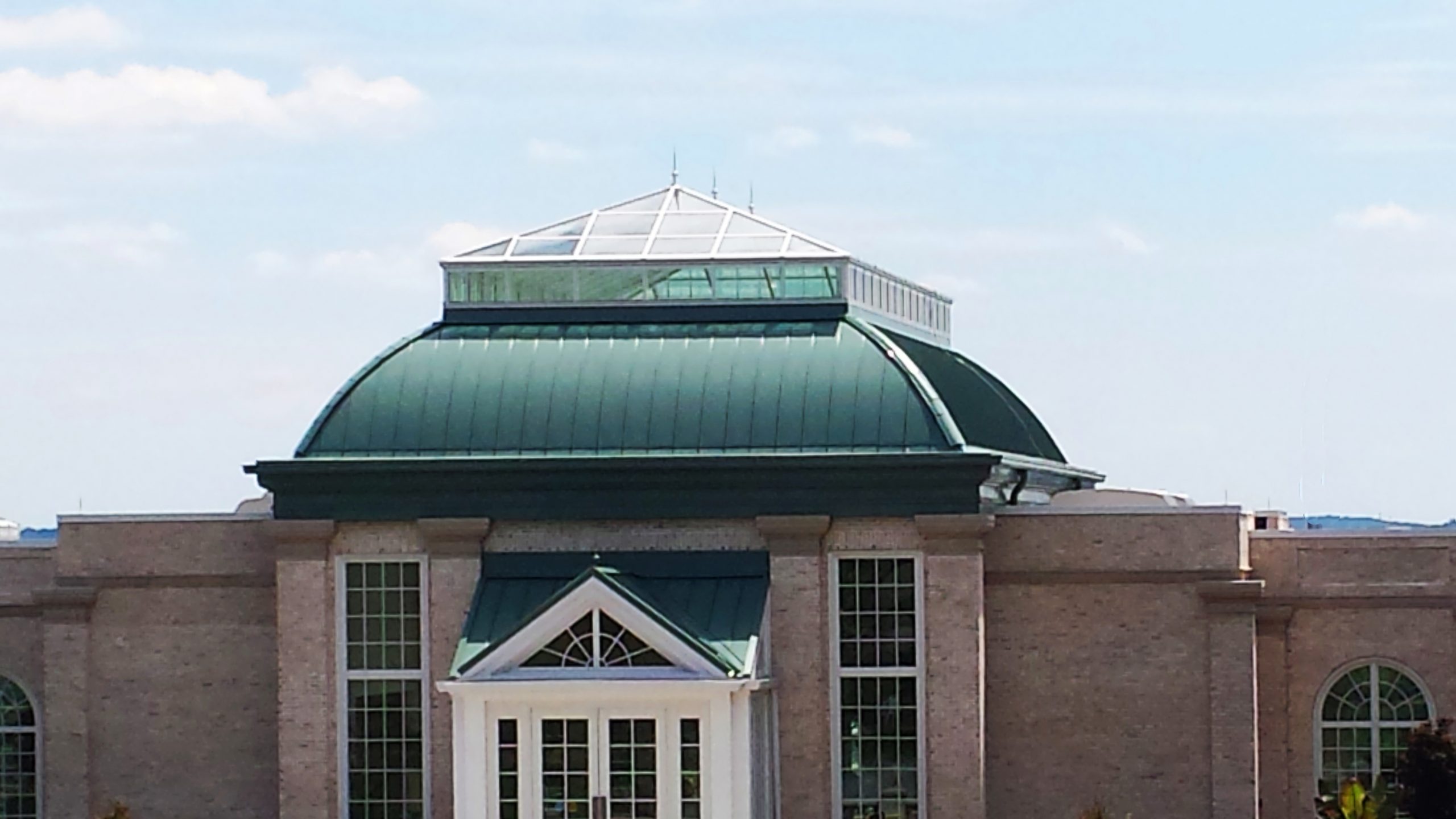 skylight with verticals Hershey gardens conservatory